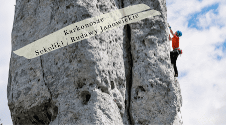 Kurs wspinaczki w skałach po drogach ubezpieczonych w Karkonoszach.